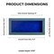 Rustic Blue Wood Shadow Box Frame with Acrylic Front - Royal Blue Suede Backing, 30 Sizes